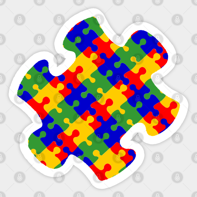 Autism Puzzle Piece Awareness - Autism - Sticker | TeePublic